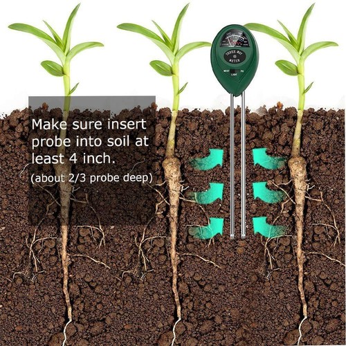 3-Way Soil Moisture Meter Tester Pen Hygrometer Detector Plant PH Testing Tool - Picture 8 of 16