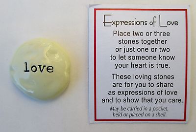 EE5 Love EXPRESSIONS OF LOVE pocket token message stone ganz