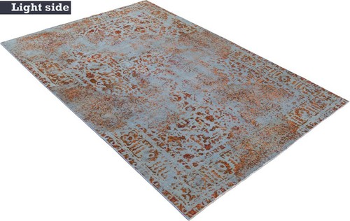 Vintage Relief Tissé à la Main Tapis de Perse 293 x 138 cm-Orient, Tapis, , Bleu - Picture 3 of 14