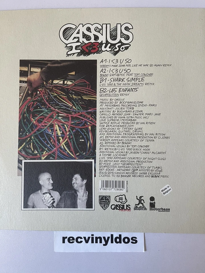 Cassius I Love U So 12” Vinyl Record Single Ed Banger Records Skream Remixes NM! Foto 2 de 4