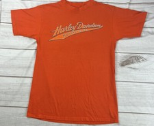 Vintage 1998 Harley Davidson Shirt Orange Size l Motorcycle Myrtle Beach USA