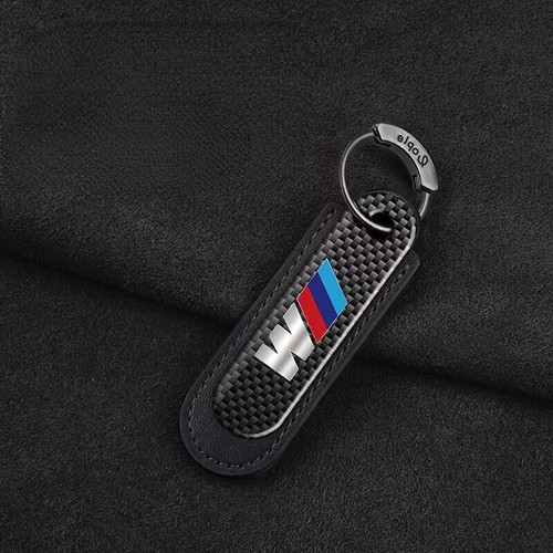 Real Carbon Fibre Car Keychain Leather Keyring Key Chain Key Ring Gift ...
