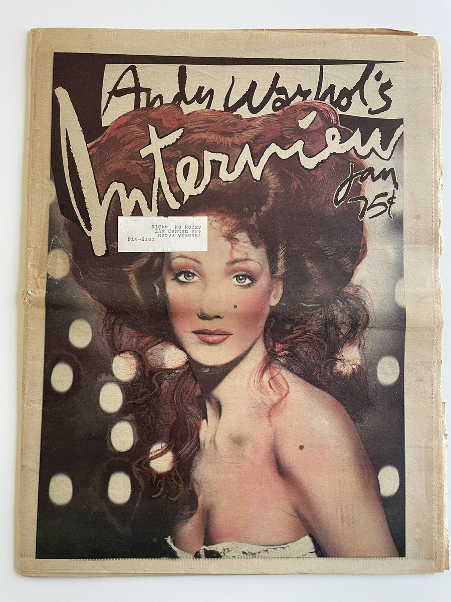 Andy Warhol's Interview Magazine January 1976 Marisa