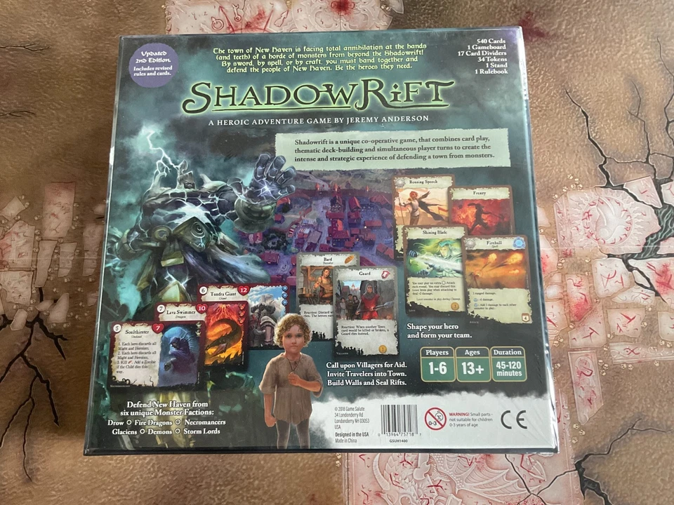 ShadowRift: A Heroic Adventure Game Jeremy Anderson 2018 Game Salute nuevo sellado Foto 2 de 4