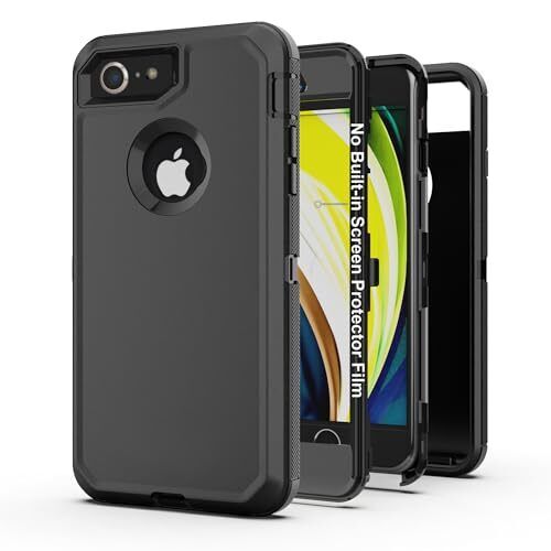 for iPhone SE Case 2022/2020,iPhone 8 & 7 Case, Heavy SF-iPhone 7/8/SE Black - Picture 6 of 7