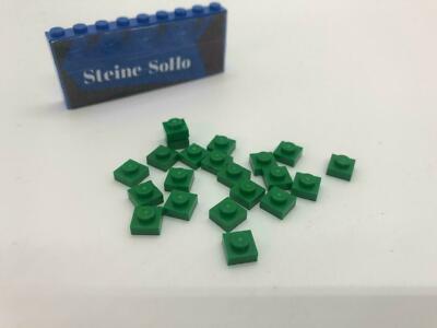 Lego (c) 25x 1x1 Platte - 3024 - grün - green - plate - 302428