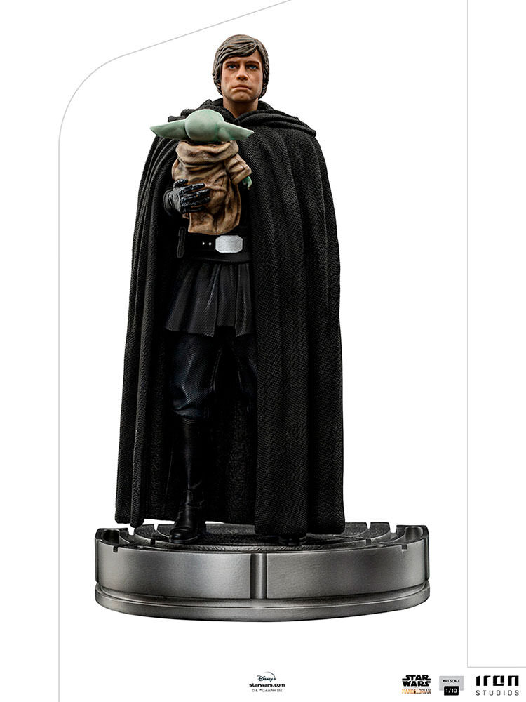 Star Wars The Mandalorian Luke Skywalker & Grogu 1:10 Statue Iron Studios Live