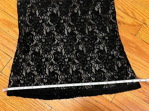 PATRIZIA PEPE Vintage Lace Pencil Skirt And Top Set Black Nude Size 40/42 US 2 - Picture 14 of 19