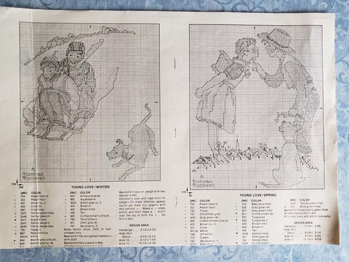 NORMAN ROCKWELL Cross Stitch Patterns COPY Four Ages of Love + Young Love Series - Picture 14 of 14