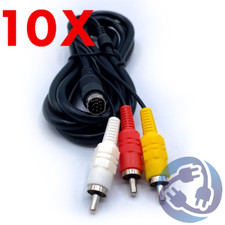 Wholesale Lot - 10X Audio Video AV Composite Cable Cord for Sega Saturn RCA A/V
