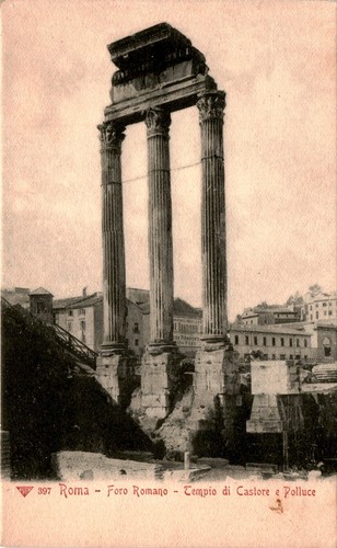 Roma, Foro Romano, Tempio di Castore e Polluce, Sandioral Postcard - Afbeelding 1 van 2