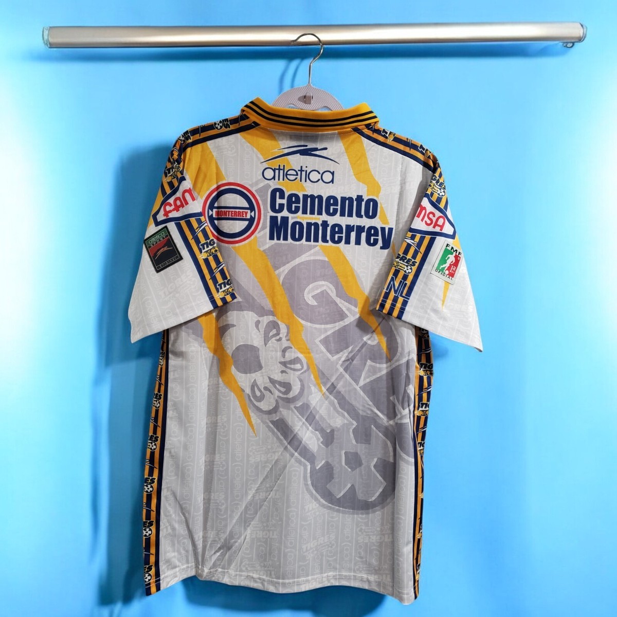 ティグレス 97-98 atletica リーガMX ユニフォーム TIGRES UANL AWAY 97/98 - Jersey Retro Blue - Atletica - 2XL (USA