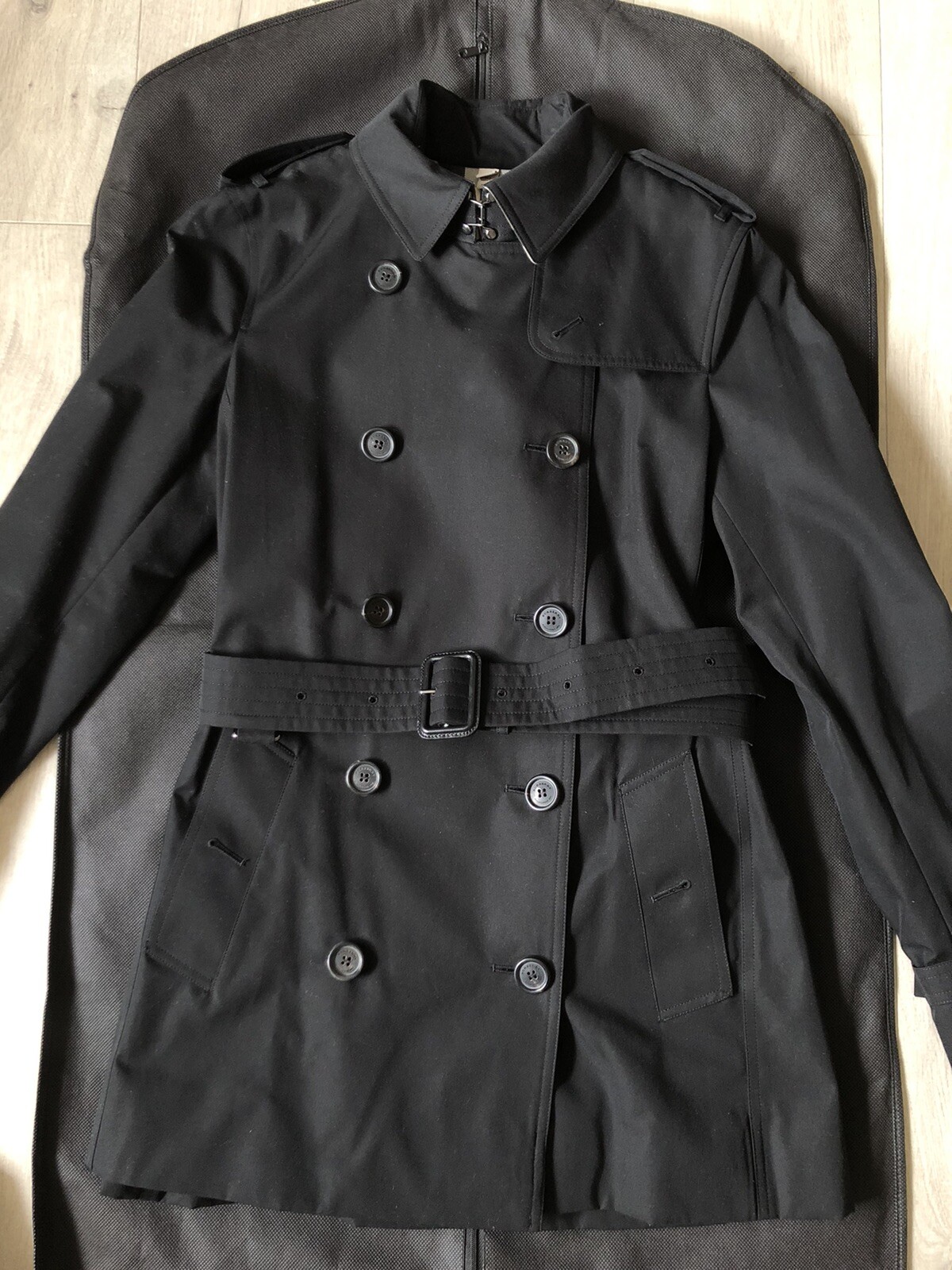 ^[BNWT] Burberry trench coat Kensington Black Women size UK 8 / USA 6 / ITA 40 image 3