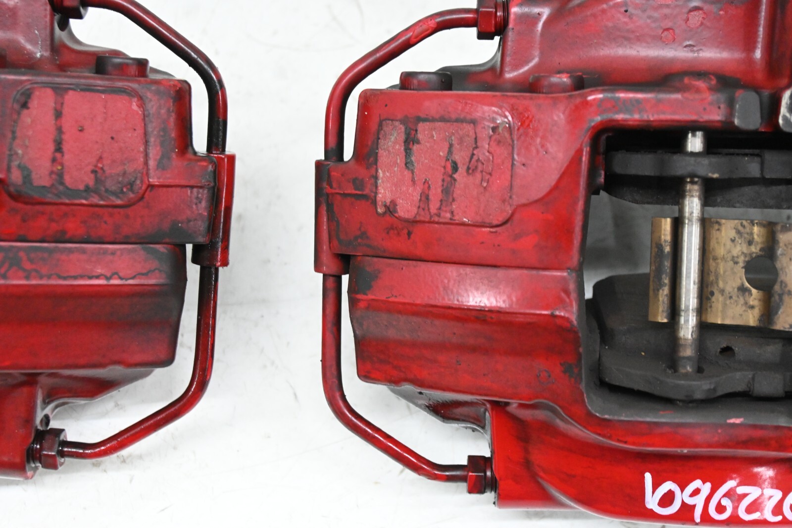⭐ 14-17 Maserati Quattr Ghibli 3.0 Rear Sport Brake Caliper Carrier Set Red Oem