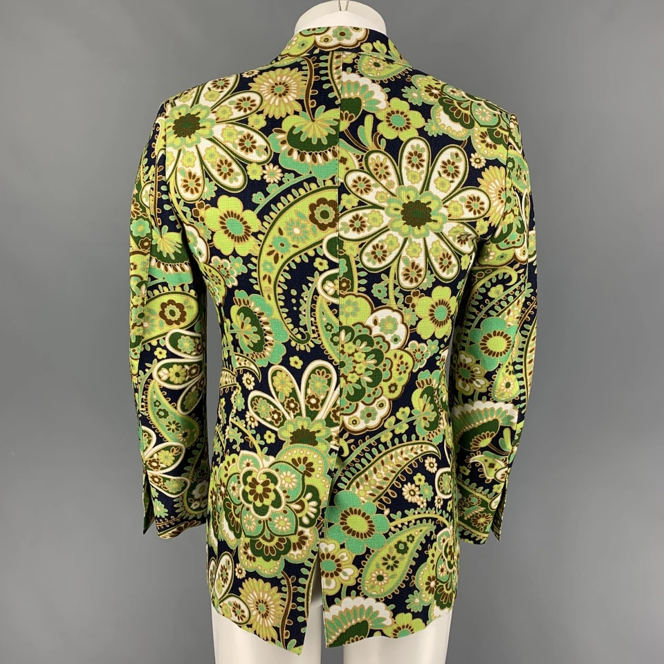 TOM FORD Taille 34 Standard Multicolore Noir Cachemire Viscose Manteau Sport - Photo 4/4