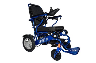 Blue electric automatic wheelchair-Electra 7 HD