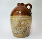 Cruchon Quebec Maple Sirup Jug Beauce Vintage Pottery Canada Small Jug 5in Maple