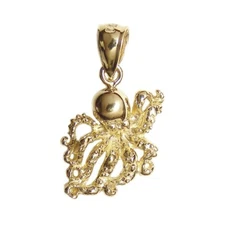 New 14k gold Octopus pendant