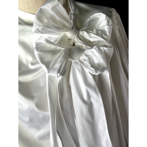 NWT New $110 Anthropologie Maeve Poplin 100% Cotton White Bow Blouse M - Picture 7 of 13