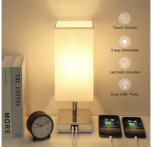 touch bedside lamp with usb port