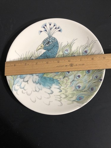 Edie Rose Home Peacock Collection Accent Or Salad Plate 9 Inch Diameter - Bild 8 von 8
