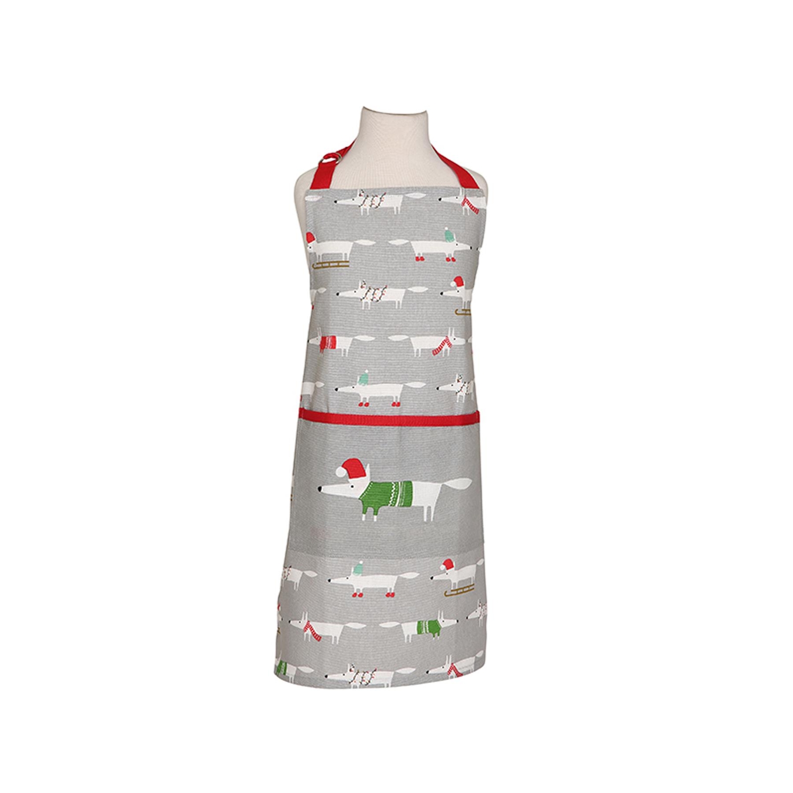 Scion Mr Fox Grey Christmas Children's Baking Apron