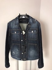 DSQUARED2 Distressed Denim Jacket, Trucker/Style , Blue, Size IT 52, US L/M