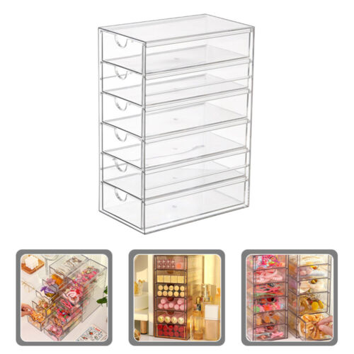 Transparent Storage Box Multi-layer Desktop Drawer Versatile Makeup Stationery