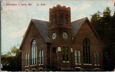 c1912 Christian Church Harrison Arkansas AR Postcard