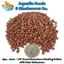 8-lbs 3mm Pearl Flowerhorn Color Enhancing Floating Pellets, All Cichlids