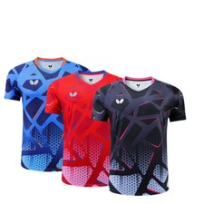 NEW Men's Badminton sportswear T-Shirts tennis clothes quick dry Sport Tops UK