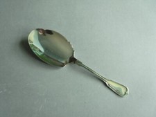 riesiger Fischvorleger Vorlegel&ouml;ffel Augsburger Faden 90 Silber versilbert 27 cm