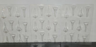 5 Eiffel Towers Chocolate Candy Molds/ Lollipops ~ See description 