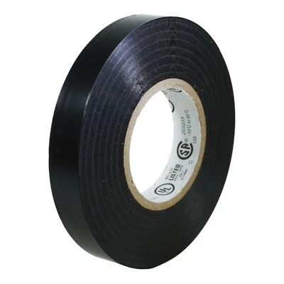 T.R.U. TapesSupply PVC Black Insulated Premium Grade Electrical Tape: 1/2" x 66 Ft.L