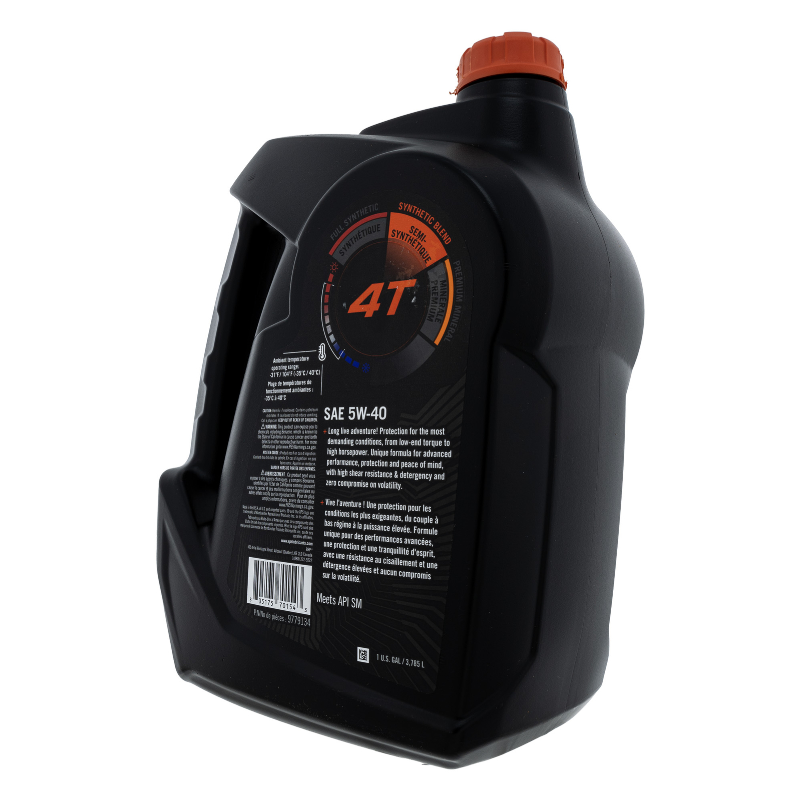 BRP 9779134 CanAm XPS 4Stroke Synthetic Blend 5W40 Engine Oil Gallon