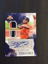 2017 Diamond Kings DAVID PAULINO auto autograph RC rookie dual patch /49 Astros