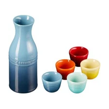 Le Creuset SAKE Set Tokkuri Ochoko Rainbow Color New from Japan