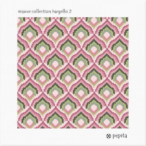 Mauve Collection Bargello 2 Needlepoint Kit or Canvas (Art/Wall Art) - Picture 2 of 2