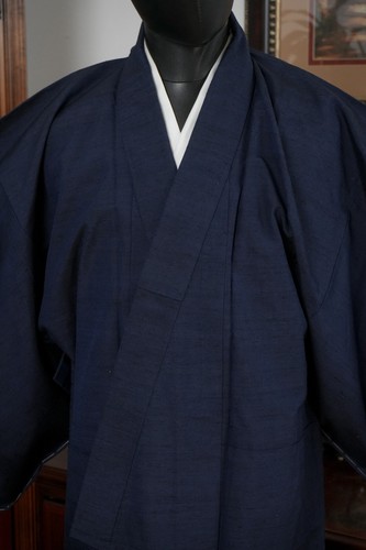 DEAR VANILLA JAPANESE KIMONO MEN'S ROBE GOWN AUTHENTIC JAPAN VINTAGE SAMURAI - Picture 3 of 7