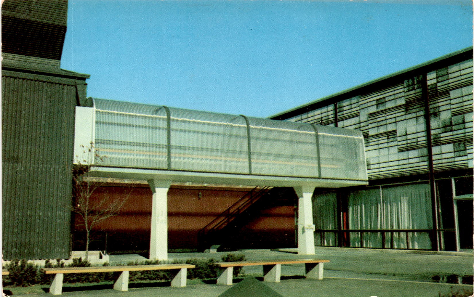 Corning, New York, Pyrex Bridge, Steuben Glass Factory, Museum, Postcard