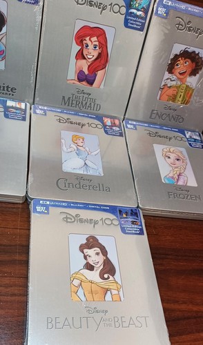 Snow White/Mermaid/Encanto/Moana/Cinderella/Frozen/Beauty & Beast 4K Steelbooks! - Picture 4 of 9