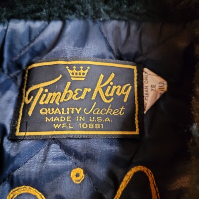 Vtg 70s Timber King Air Force New York Bomber Jacket Patches