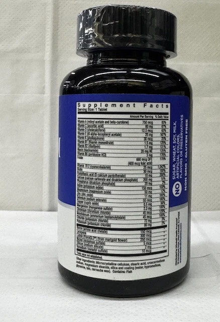 Molino de viento Milltrium Senior con luteína multivitamínico y tabletas minerales 120 unidades Foto 2 de 3