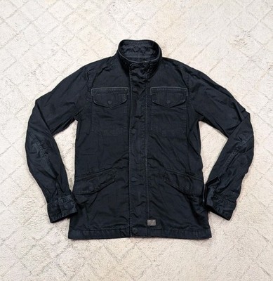 G Star Raw Jacket Womens S Blue Navy Tamson Field Overshirt Utility Moto Casual