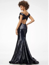 Ashley Lauren - Prom Pageant Dress Size 6  Liquid Beading