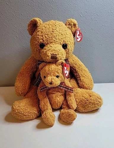 Set Of 2 Ty Beanie Buddie & Baby Beanie "Woody" Vintage 2002-2003 New-Mint