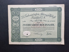 I. G.  Farbenindustrie AG  200 RM 1925 Frankfurt am Main #1279200