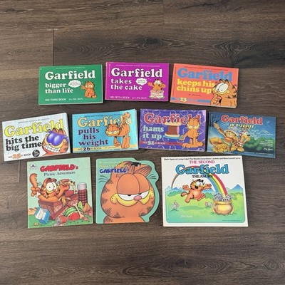 Garfield Books Lot of 10 Jim Davis Vintage Comic Strip Paperback Kids Humor