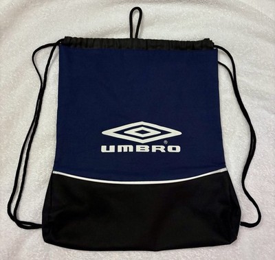 Umbro Canvas Reisetasche mit Kordelzug - Sporttasche / Schultasche / Kit Bag - blau weiß