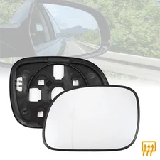 Car Rearview Driver Side Heated Mirror Glass W/ Backing Plate for Dodge Caravan